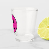 Roze Glitter Smile Face Shot Glas (Rechts)