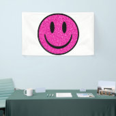 Roze Glitter Smile Face Spandoek (Beurs)