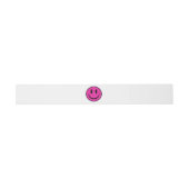 Roze Glitter Smile Face Uitnodigingen Wikkel (Vlak)