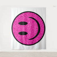 Roze Glitter Smile Face
