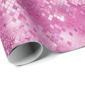 Roze Glitter Snake Skin Cadeaupapier (Rol Hoek)