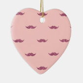 Roze Glitter snorren Keramisch Ornament (Rechts)