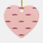 Roze Glitter snorren Keramisch Ornament (Voorkant)