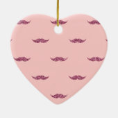 Roze Glitter snorren Keramisch Ornament (Achterkant)