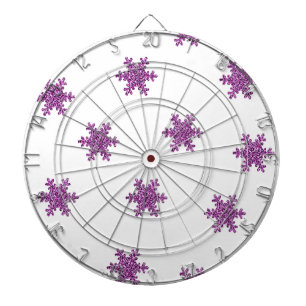 Roze glitter Snowflake Dartbord