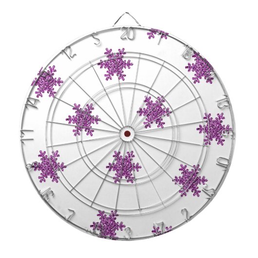 Roze glitter Snowflake Dartbord (Voorkant)