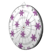 Roze glitter Snowflake Dartbord (Voorkant Rechts)