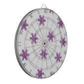 Roze glitter Snowflake Dartbord (Voorkant Links)