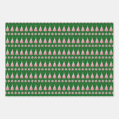 Roze Glitter Snowflakes Kerstboom Feestdagen Inpakpapier Vel (Voorkant)