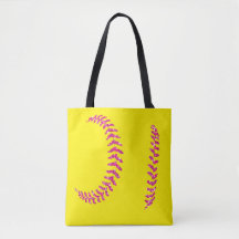 Roze Glitter Softball Stitches