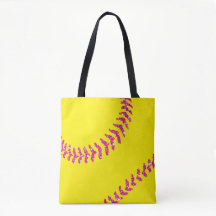 Roze Glitter Softball Stitches
