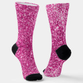Roze glitter sokken (Gebogen)