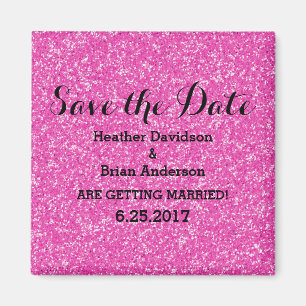 Roze Glitter sparen de Magnet van de Datum