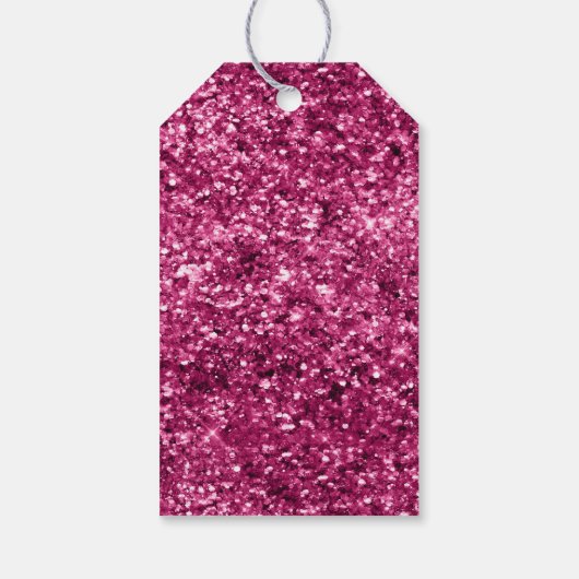 Roze Glitter Sparkle Cadeaulabel (Achterkant)