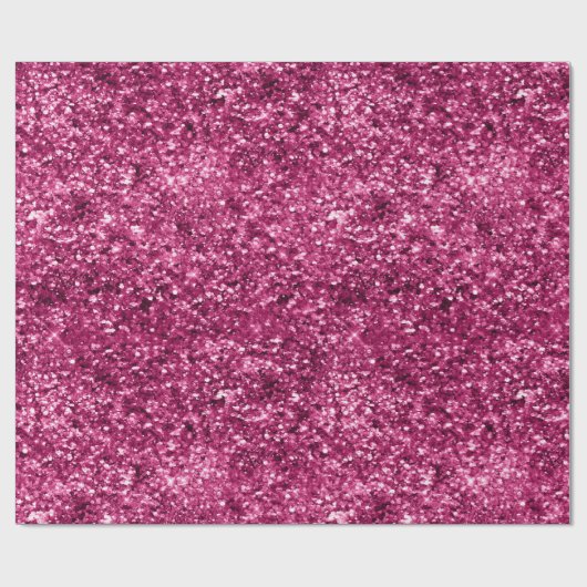 Roze Glitter Sparkle Cadeaupapier (Vlak)