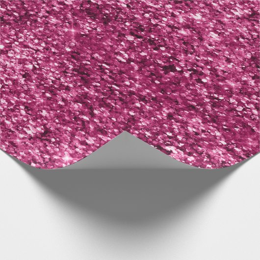Roze Glitter Sparkle Cadeaupapier (Hoek)