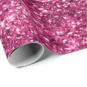 Roze Glitter Sparkle Cadeaupapier (Rol Hoek)