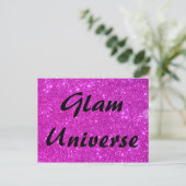 Roze glitter Sparkle Design Briefkaart (Staand voorkant)