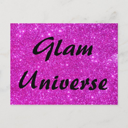 Roze glitter Sparkle Design Briefkaart (Voorkant)