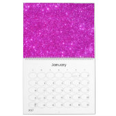 Roze glitter Sparkle  Design Calendar Kalender (Jan 2027)