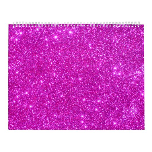 Roze glitter Sparkle  Design Calendar Kalender (Hoes)