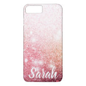 Roze glitter-sparkle design Case-Mate iPhone case (Achterkant)