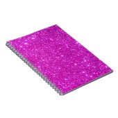 Roze glitter Sparkle  Design Notitieboek (Rechterzijde)