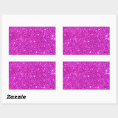 Roze glitter Sparkle  Design Rechthoekige Sticker (Vel)