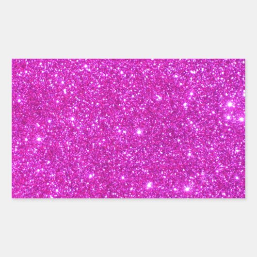 Roze glitter Sparkle  Design Rechthoekige Sticker (Voorkant)