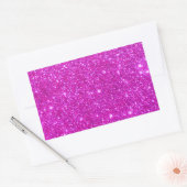Roze glitter Sparkle  Design Rechthoekige Sticker (Envelop)