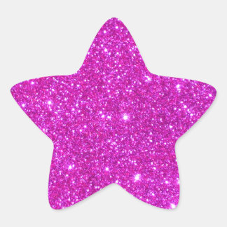 Roze glitter Sparkle Design Ster Sticker
