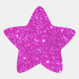 Roze glitter Sparkle Design Ster Sticker