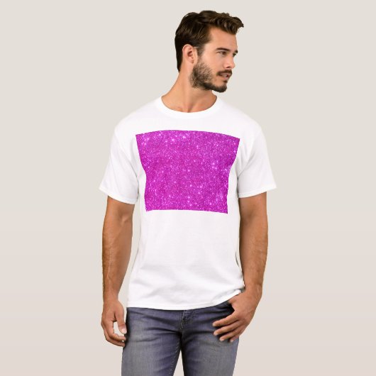 Roze glitter Sparkle Design T-shirt (Voorkant volledig)