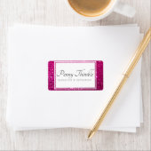 roze glitter sparkle gepersonaliseerd etiket (Insitu)