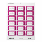 roze glitter sparkle gepersonaliseerd etiket (Full Sheet)