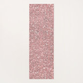 Roze Glitter Sparkle Glamour Meisjes Trendy Modern Yogamat (Achterkant)