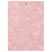 Roze Glitter Sparkle Modern Monogram Klembord (Achterkant)