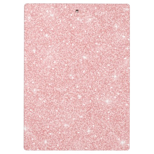 Roze Glitter Sparkle Modern Monogram Klembord (Achterkant)