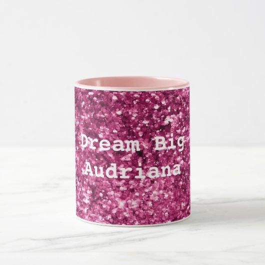 Roze Glitter Sparkle Mok (Midden)