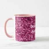 Roze Glitter Sparkle Mok (Links)