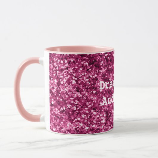 Roze Glitter Sparkle Mok (Links)