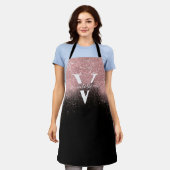 Roze glitter Sparkle Monogram Black Girly Custom Schort (Gedragen)