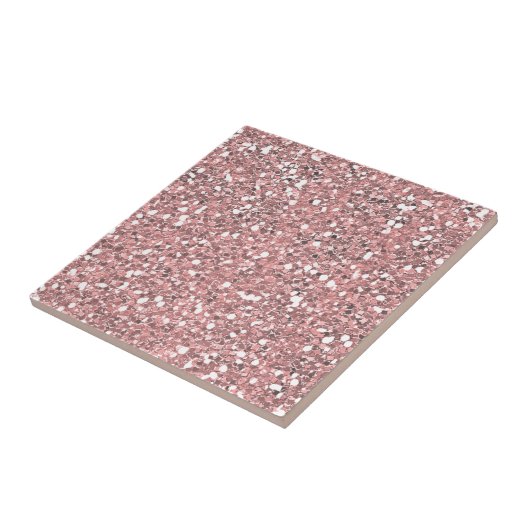 Roze Glitter Sparkle Tegeltje (Zijkant)
