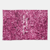 Roze Glitter Sparkle Theedoek (Horizontaal)
