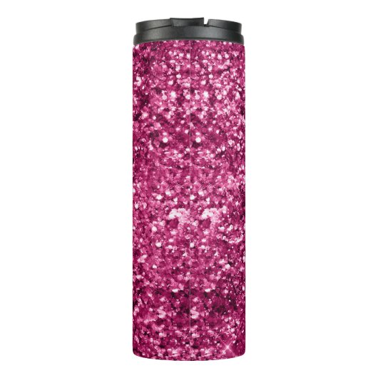 Roze Glitter Sparkle Thermosbeker (Achterkant)