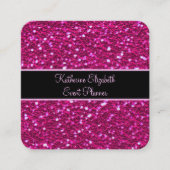 Roze glitter Sparkles Girly Glam Vierkante Visitekaartje (Voorkant)