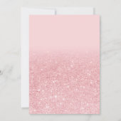Roze glitter sparkles ombre girly script Sweet 16 Kaart (Achterkant)