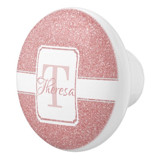 Roze Glitter Speciaal Keramisch Pull Keramische Knop (Rechts)