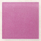 Roze glitter, sprankeling, glitter achtergrond glazen onderzetter (Voorkant)