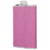 Roze glitter, sprankeling, glitter achtergrond heupfles (Links)